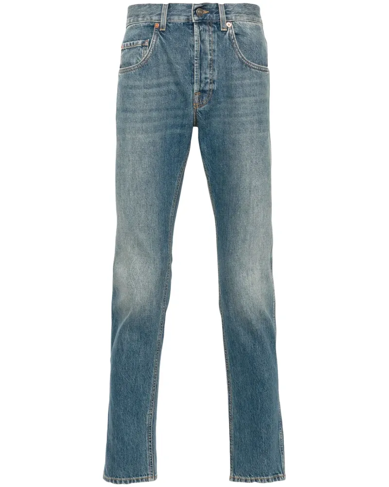 Gucci Tapered-Jeans mit Logo - Blau Blau