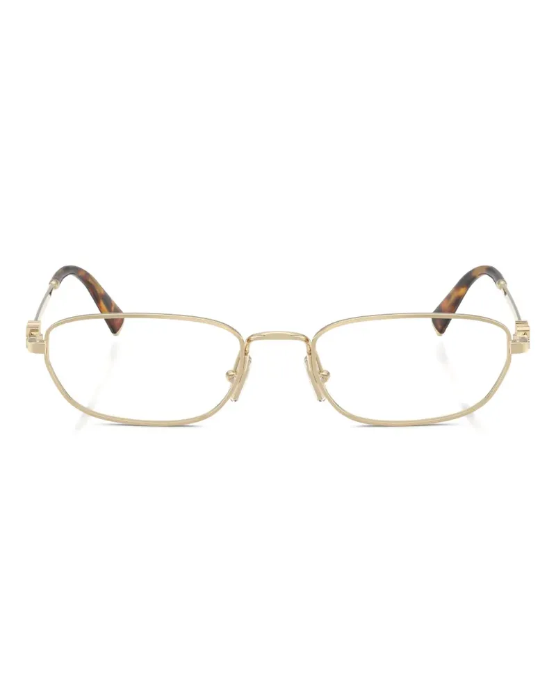 Miu Miu rectangle-frame glasses - Gold Gold