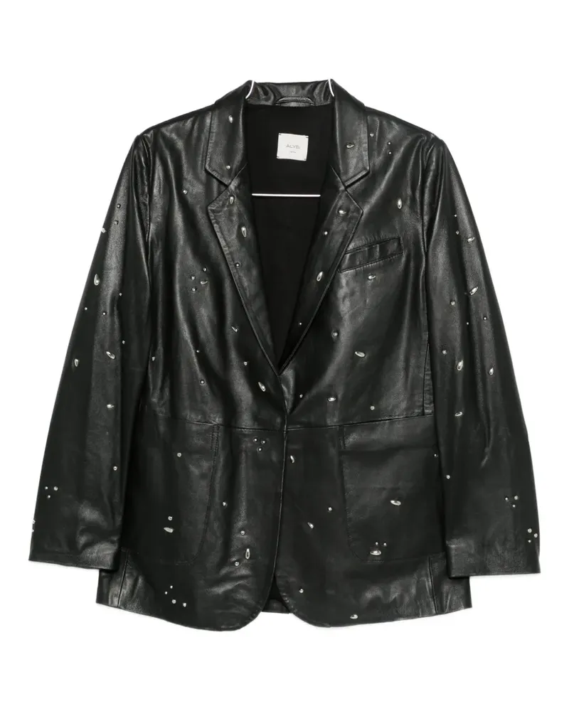 ALYSI embellished leather jacket - Schwarz Schwarz