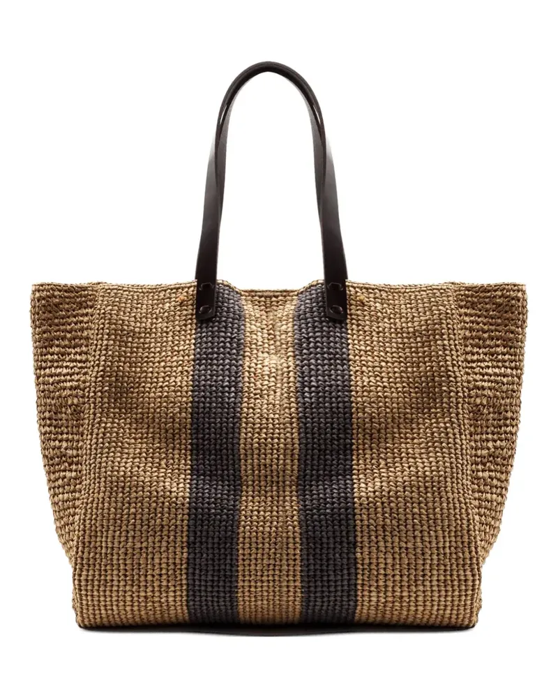 P.A.R.O.S.H. striped tote bag - Nude Nude