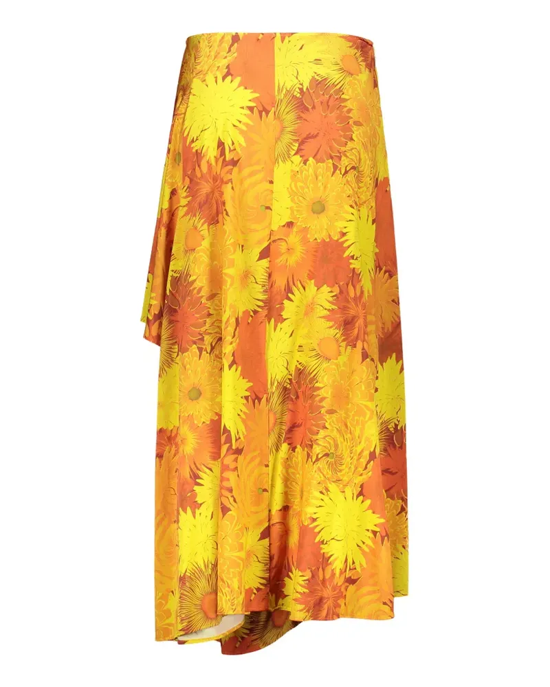 ELLERY floral-print asymmetric skirt - Gelb Gelb