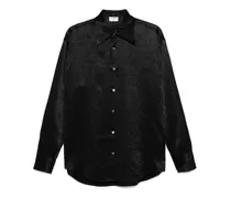 Hemd in Knitteroptik - Schwarz