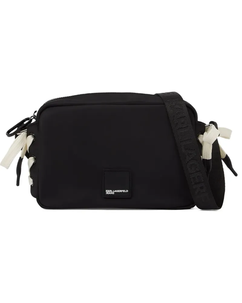 Karl Lagerfeld Umhängetasche mit Schnürung - Schwarz Schwarz