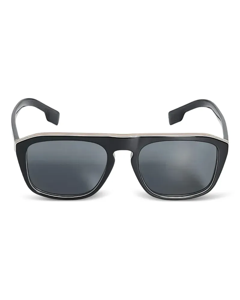 Burberry Sonnenbrille mit eckigem Gestell - Schwarz Schwarz