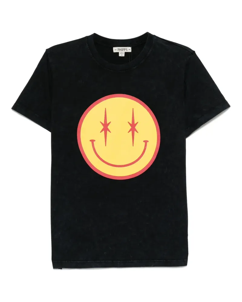 Stain Shade T-Shirt mit grafischem Print - Schwarz Schwarz