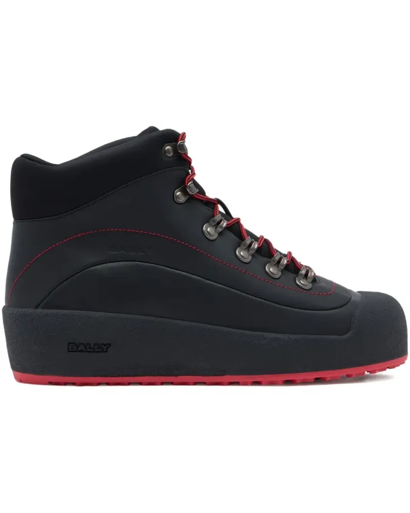 Bally Schnürstiefel mit Ziernaht - Schwarz Schwarz