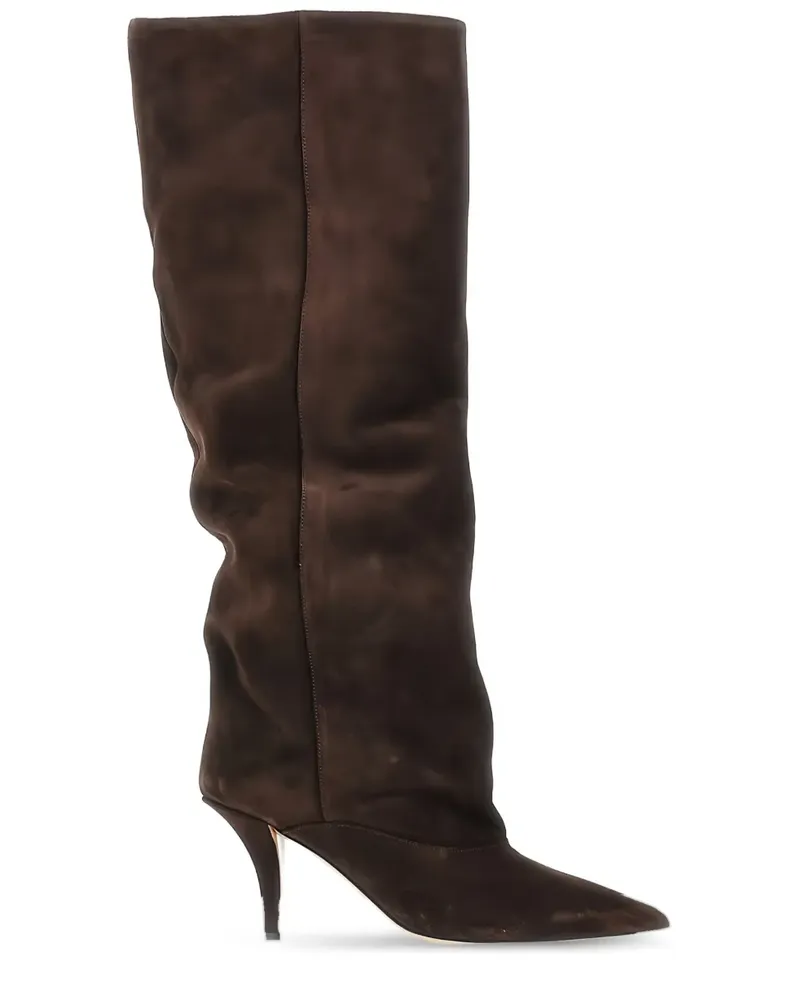 Paris Texas Kniehohe Ines Stiefel aus Wildleder 75mm - Braun Braun