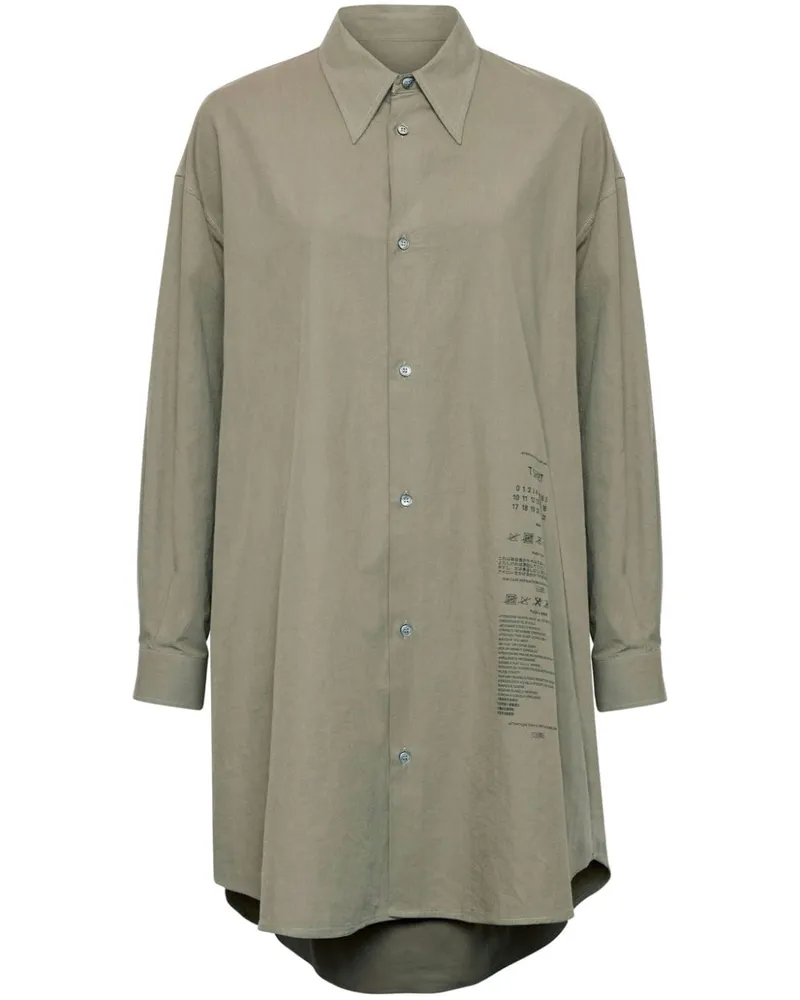 Maison Margiela Hemdkleid aus Popeline - Grün Grün