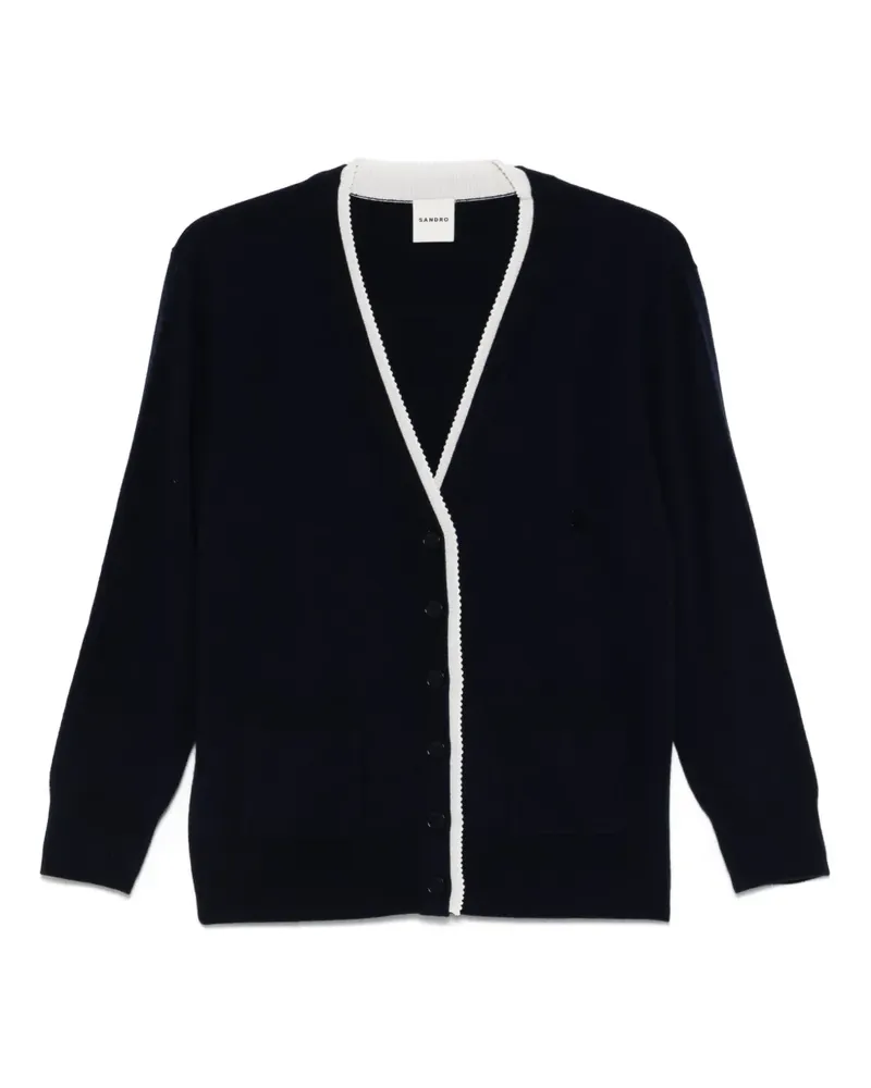 Sandro Cardigan aus Kaschmir - Blau Blau