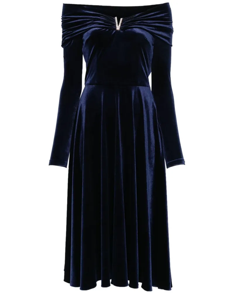 NISSA Schulterfreies Midikleid - Blau Blau