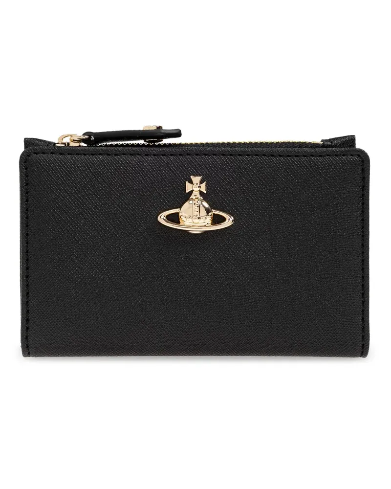 Vivienne Westwood Portemonnaie mit Orb-Schild - Schwarz Schwarz