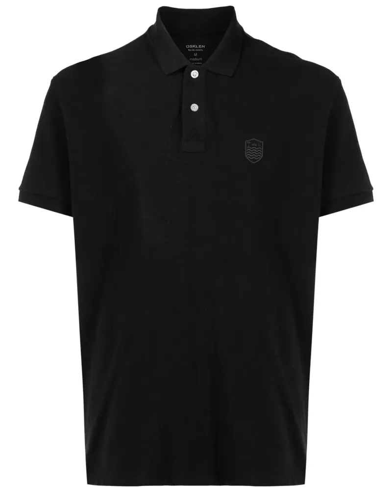 Osklen Poloshirt mit Wappen - Schwarz Schwarz