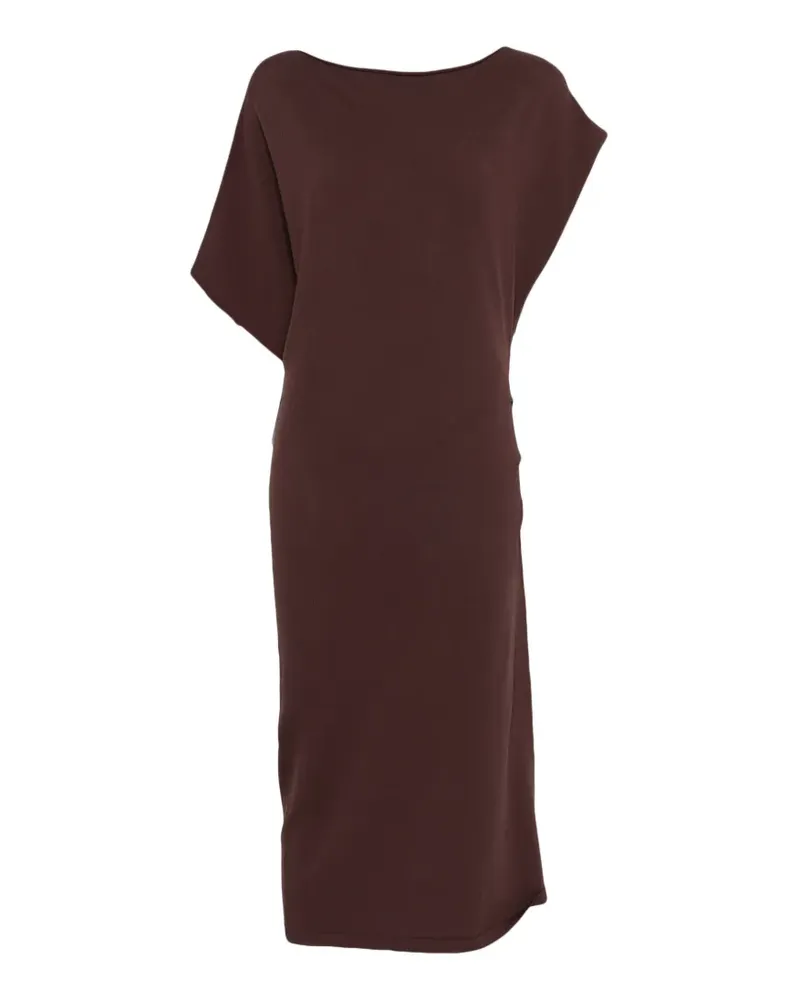Alpha Studio boat-neck midi dress - Braun Braun