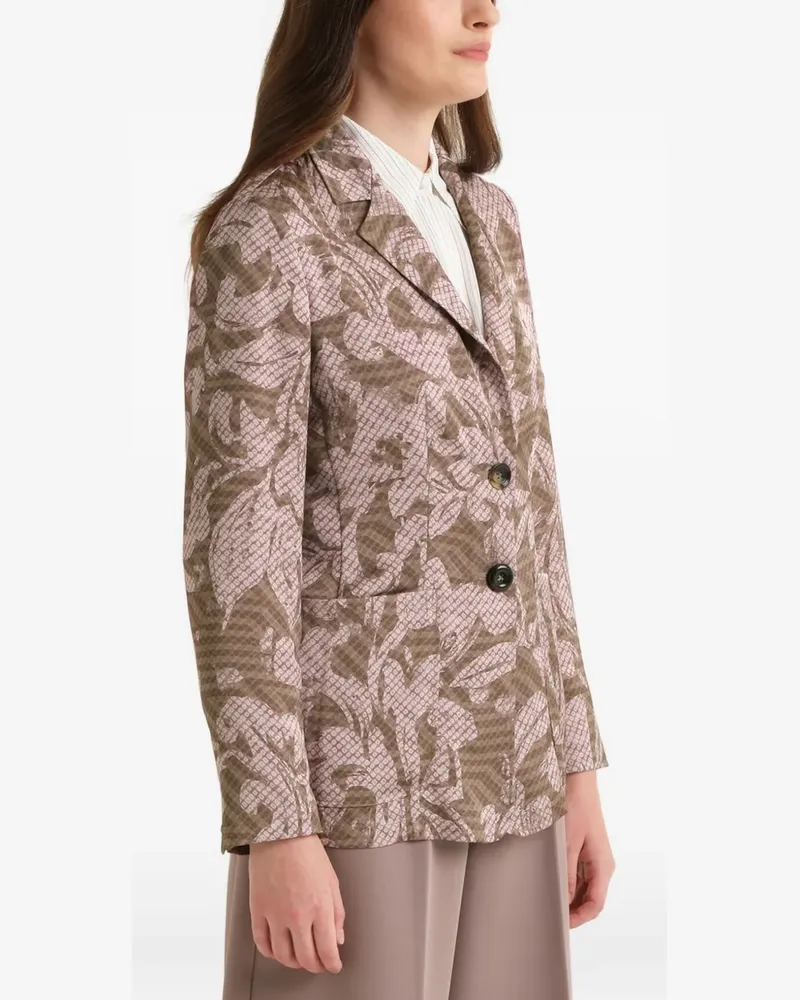 Maliparmi leaf-print blazer - Rosa Rosa