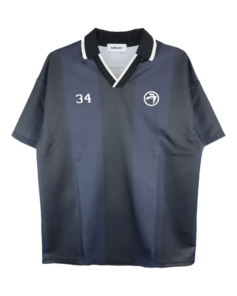 AMBUSH Gestreiftes Soccer T-Shirt - Blau Blau