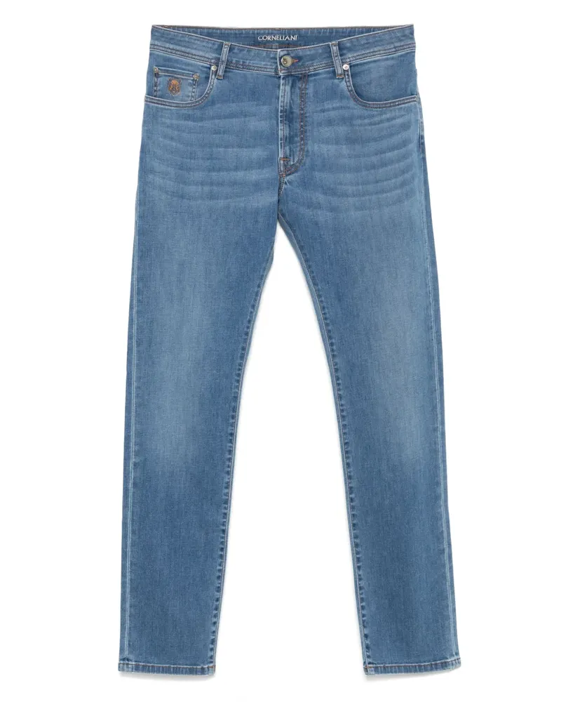 Corneliani Jeans mit Logo-Stickerei - Blau Blau