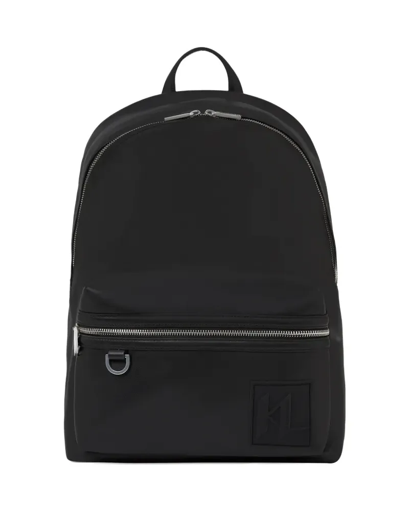 Karl Lagerfeld Rucksack mit Logo-Patch - Schwarz Schwarz
