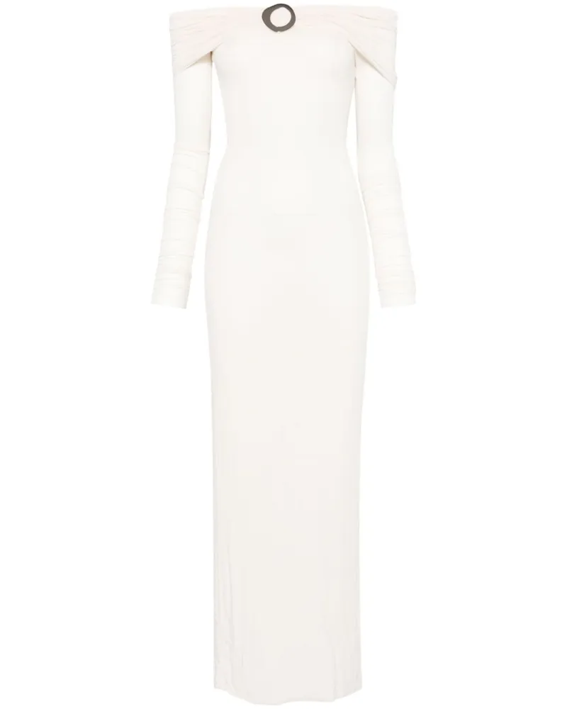 MANURÍ Amara Buckle Kleid - Weiß Weiß