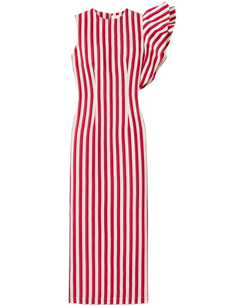 DESTREE Franz Kleid mit Rüschendetail - Rot Rot