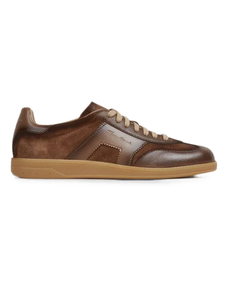 Santoni DBS Oly Sneakers mit Logo - Braun Braun