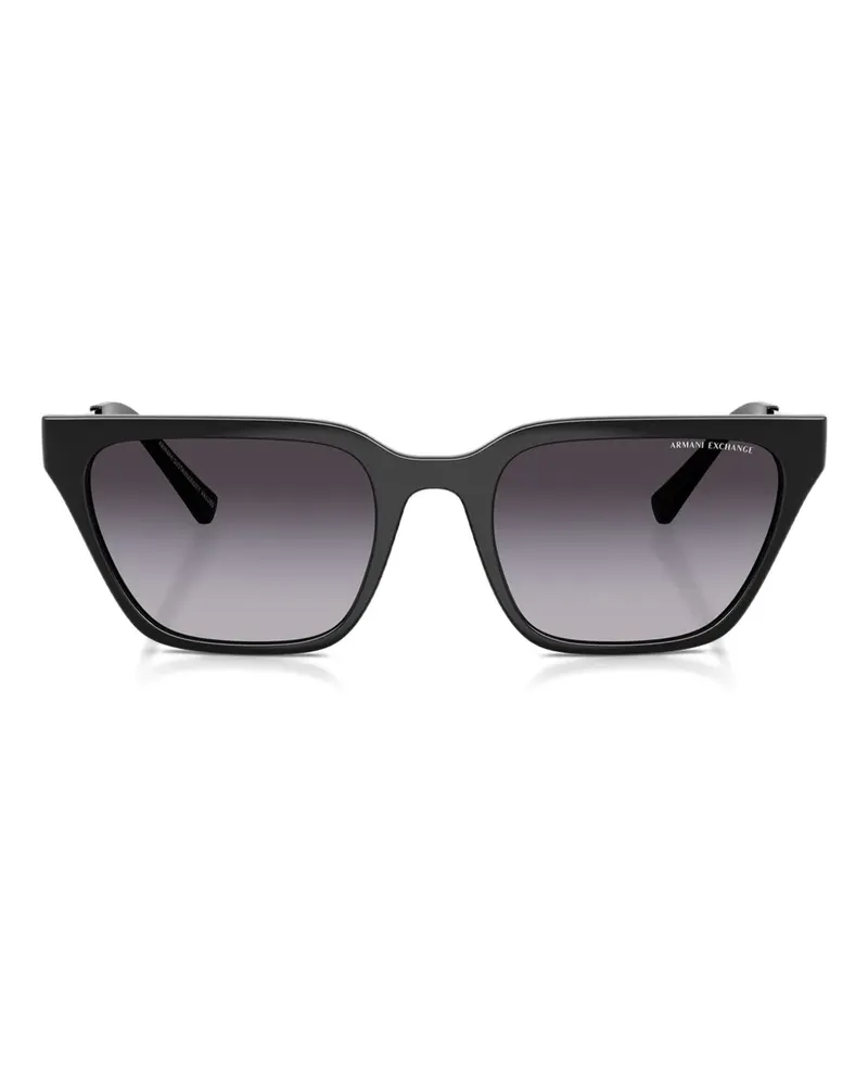 Armani Exchange Sonnenbrille mit geometrischem Gestell - Schwarz Schwarz