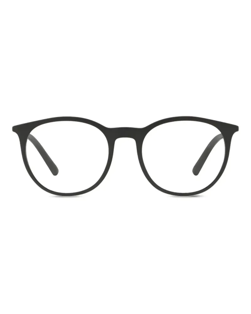Dolce & Gabbana Brille mit rundem Gestell - Schwarz Schwarz
