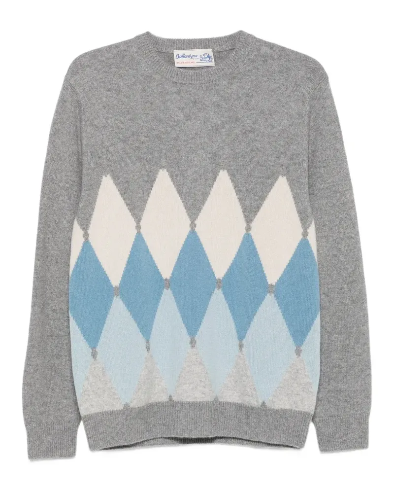 Ballantyne Pullover mit Argyle-Muster - Grau Grau