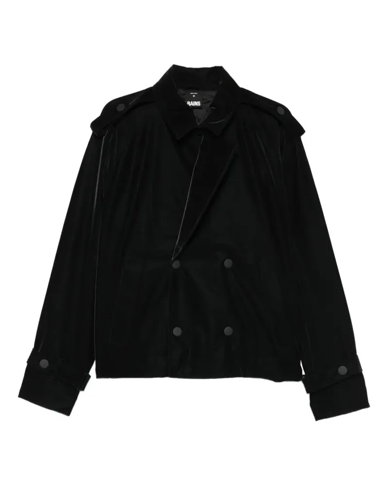RAINS short trench jacket - Schwarz Schwarz