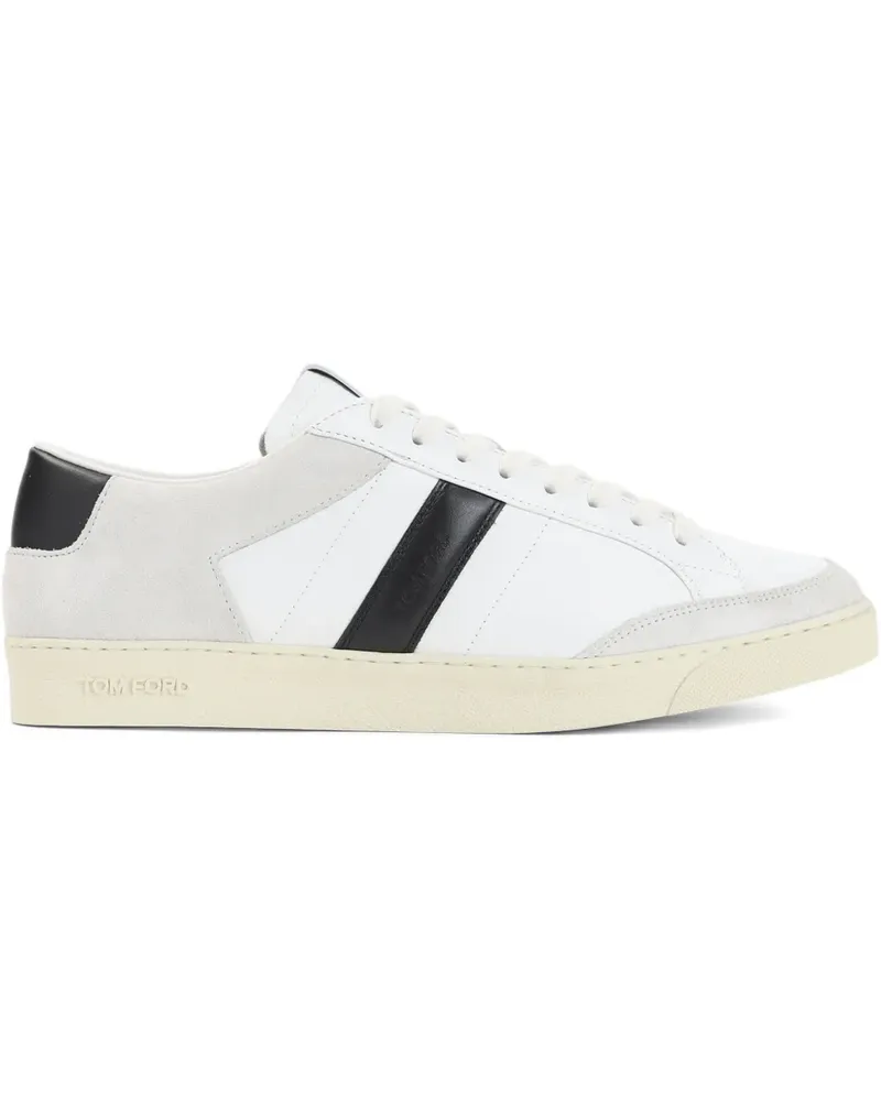 Tom Ford Gestreifte Sneakers - Weiß Weiß