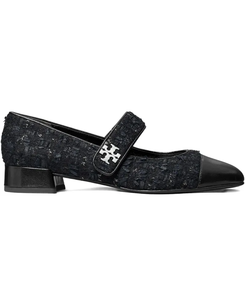 Tory Burch tweed cap-toe ballet flats - Blau Blau
