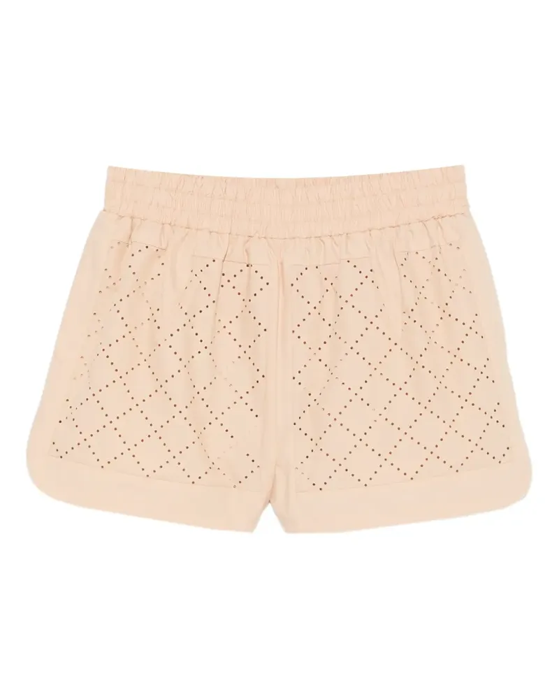 Fendi Argyle perforated shorts - Nude Nude