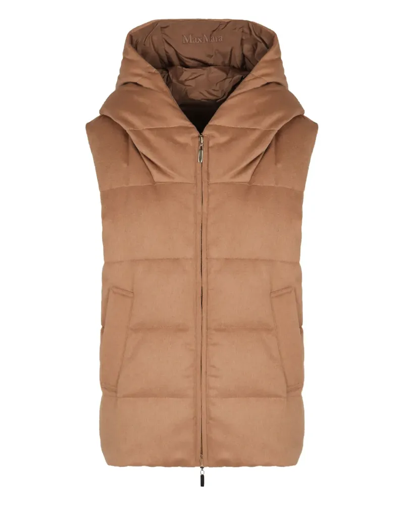 Max Mara Wendbare Delfy Weste mit Kapuze - Braun Braun