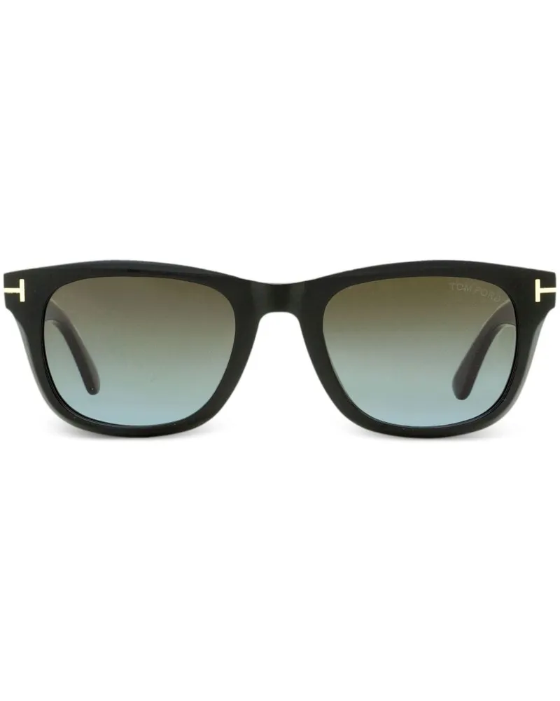 Tom Ford Kendel Sonnenbrille mit eckigem Gestell - Schwarz Schwarz