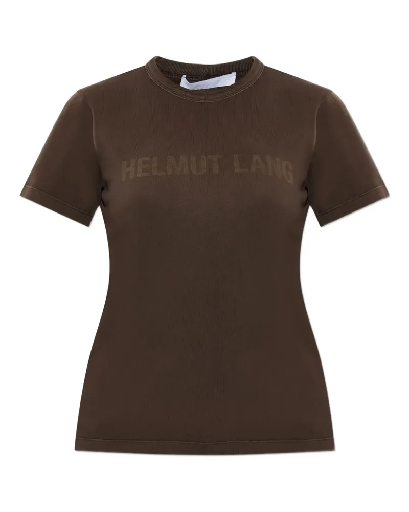 Helmut Lang T-Shirt mit Logo-Print - Braun Braun