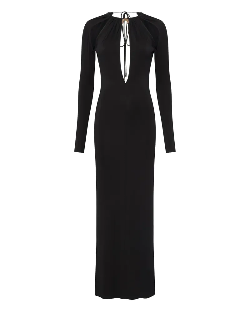 Marine Serre Drapiertes Kleid - Schwarz Schwarz