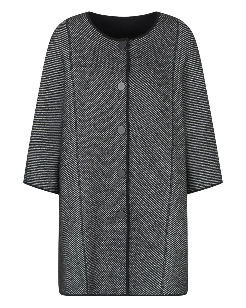 Emporio Armani Einreihiger Mantel - Schwarz Schwarz