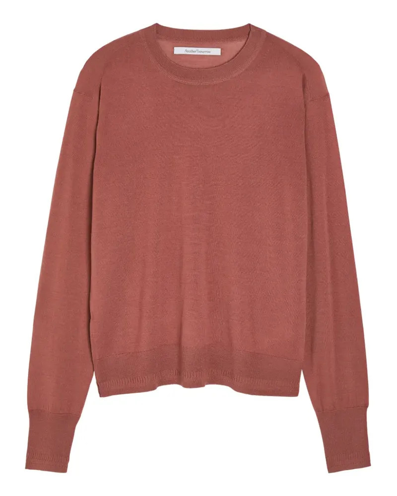 Another Tomorrow Pullover mit Rundhalsausschnitt - Rot Rot