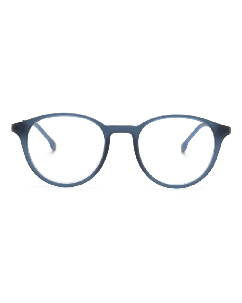 Carrera Runde Brille mit Logo-Print - Blau Blau