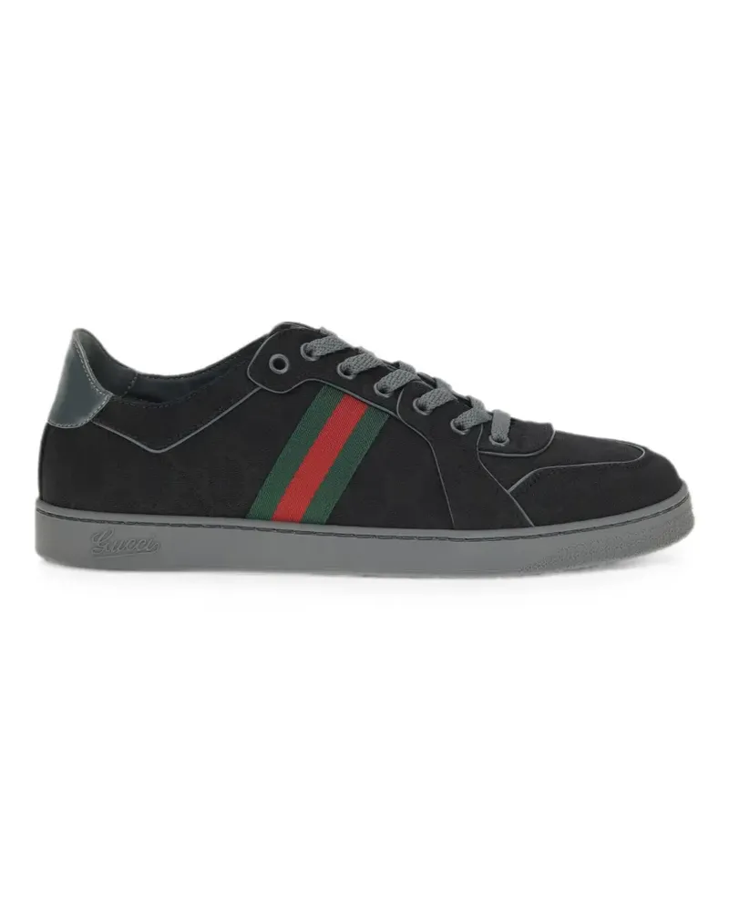 Gucci GG Sneakers aus Canvas mit Webstreifen - Schwarz Schwarz