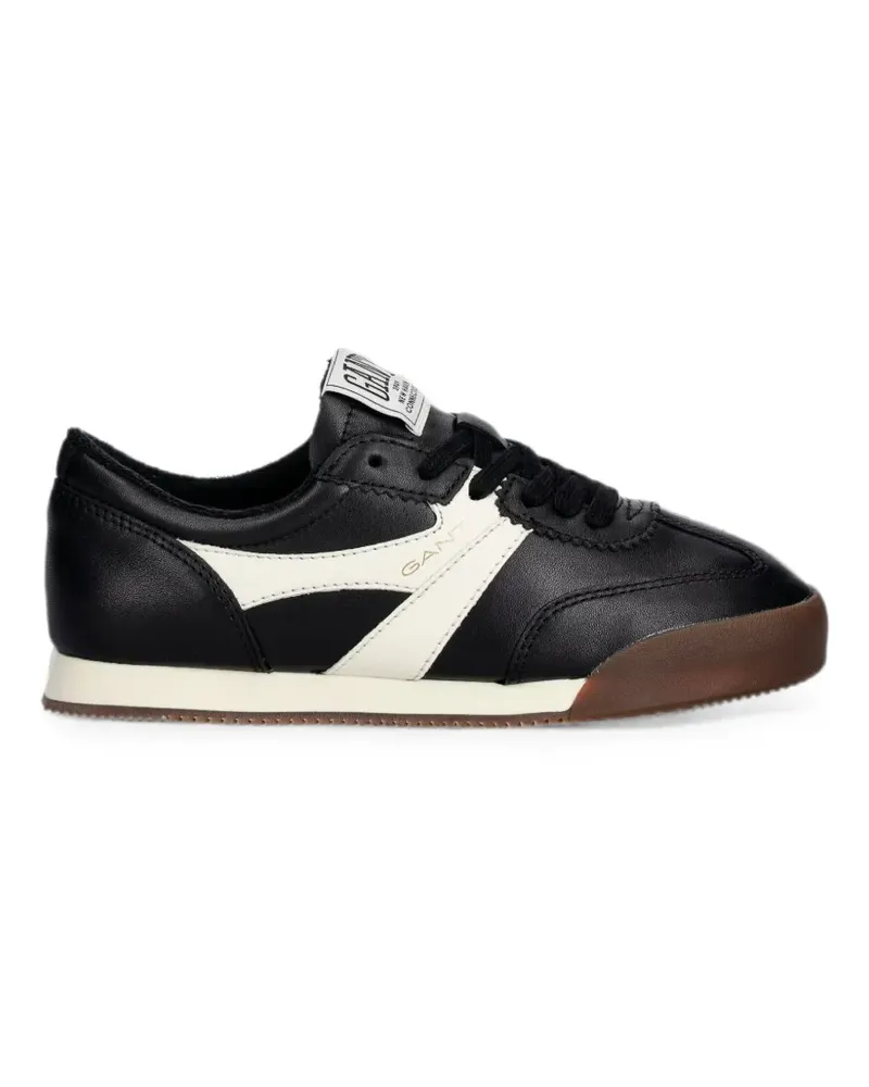 Gant logo-patch panelled sneakers - Schwarz Schwarz