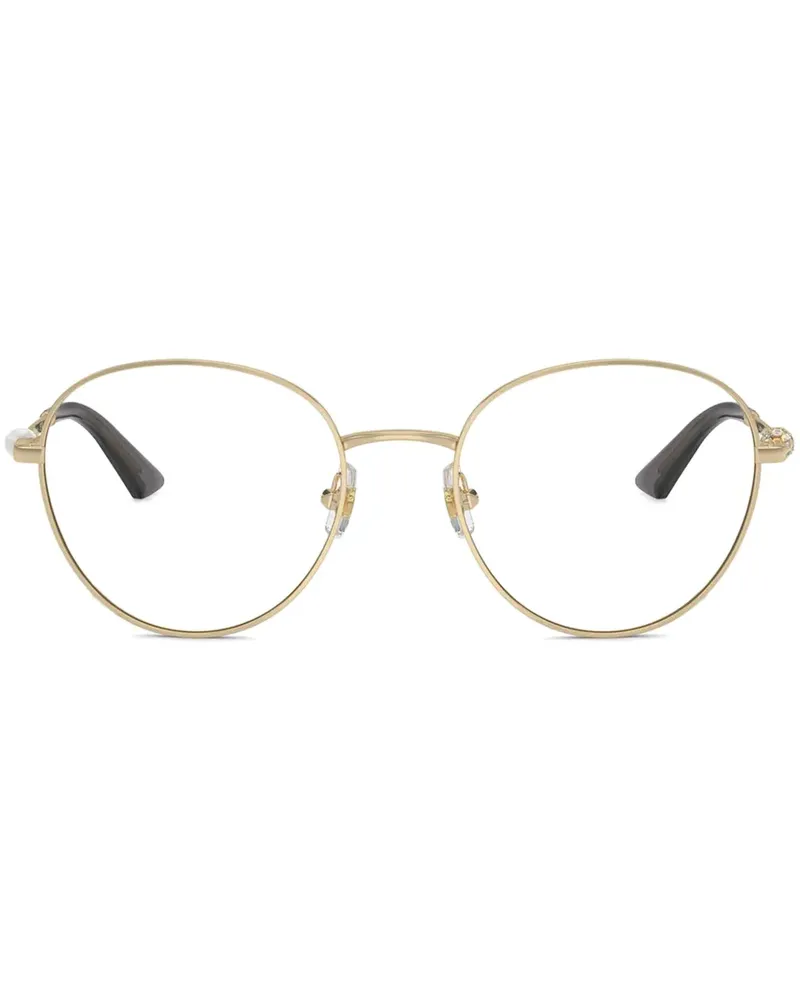 Jimmy Choo Brille mit Kunstperlen - Gold Gold