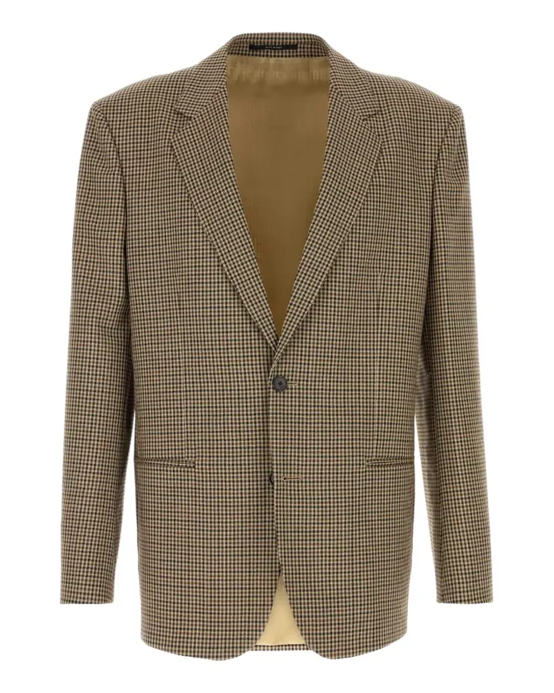 Gucci Bestickter Blazer mit Karomuster - Nude Nude