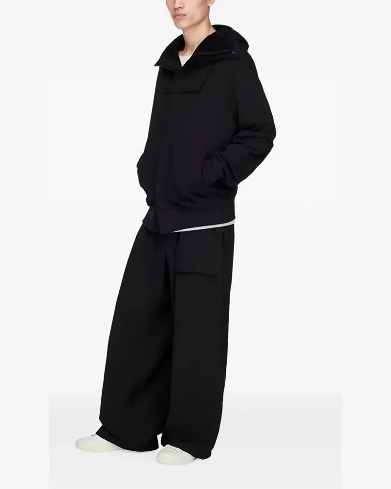 Y-3 French Terry Ninja Baumwoll-Hoodie - Schwarz Schwarz