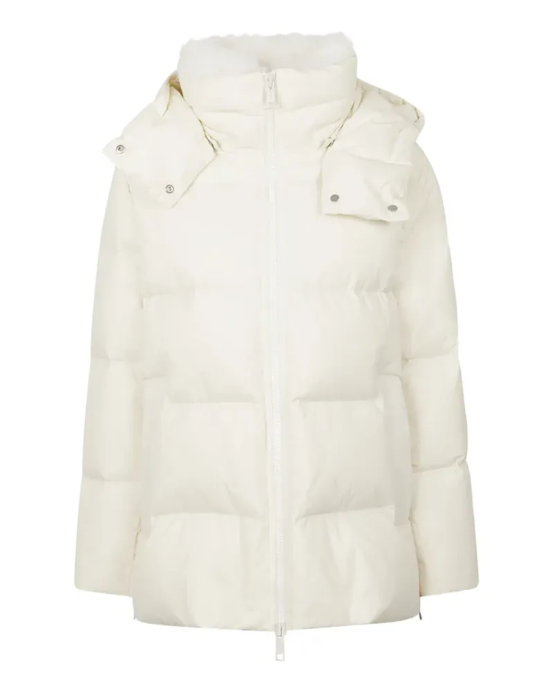 Yves Salomon quilted hooded jacket - Nude Nude
