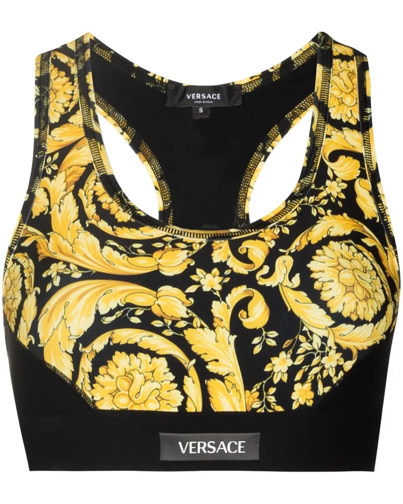Versace Sport-BH mit Print - Schwarz Schwarz