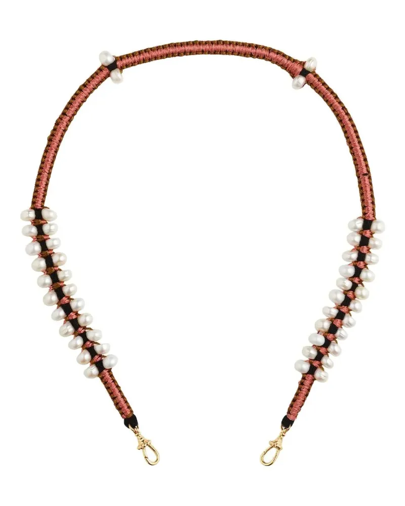 Marie Lichtenberg 14K yellow gold Ica necklace - Rot Rot