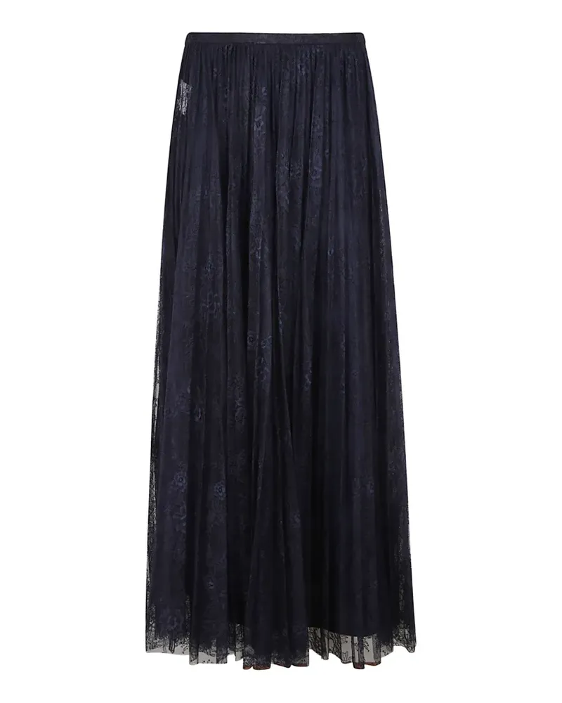 Alberta Ferretti lace pleated skirt - Blau Blau