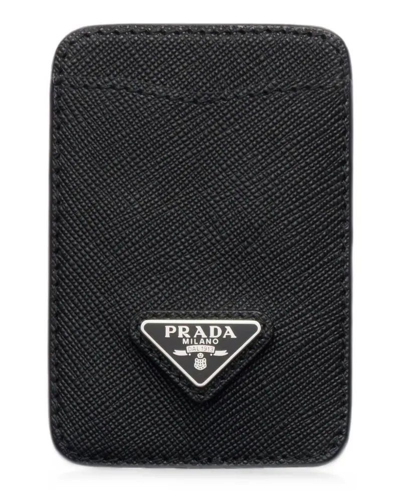 Prada Saffiano-leather card holder - Schwarz Schwarz
