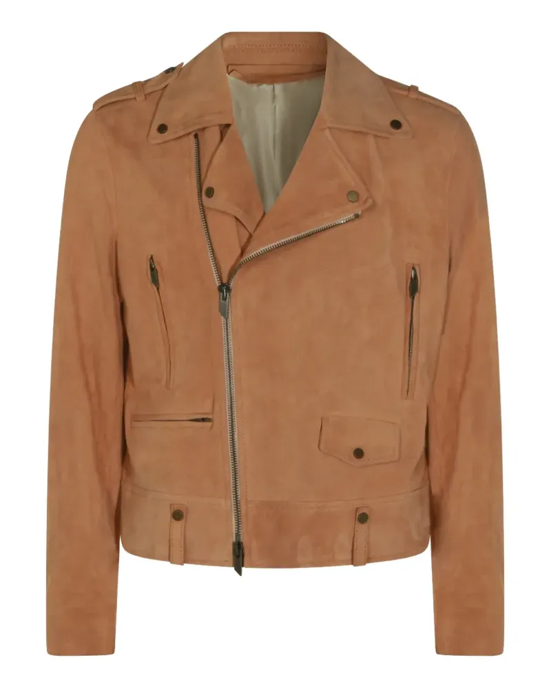 Salvatore Santoro suede biker jacket - Nude Nude