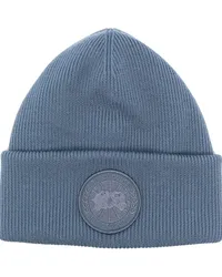 Canada Goose Beanie mit rundem Patch Blau